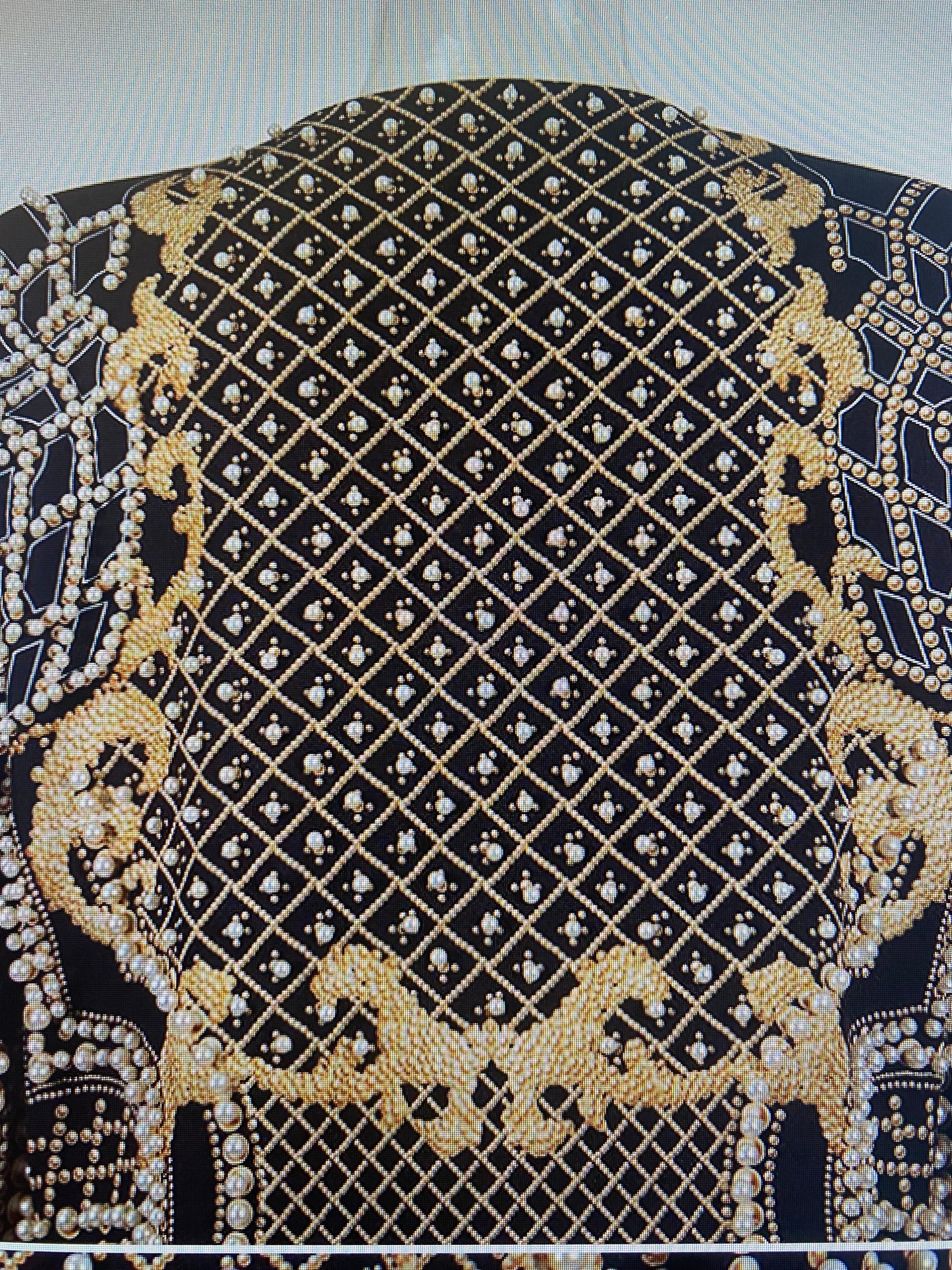 Beaded V-Neck Long-Sleeve Trench Coat for Women