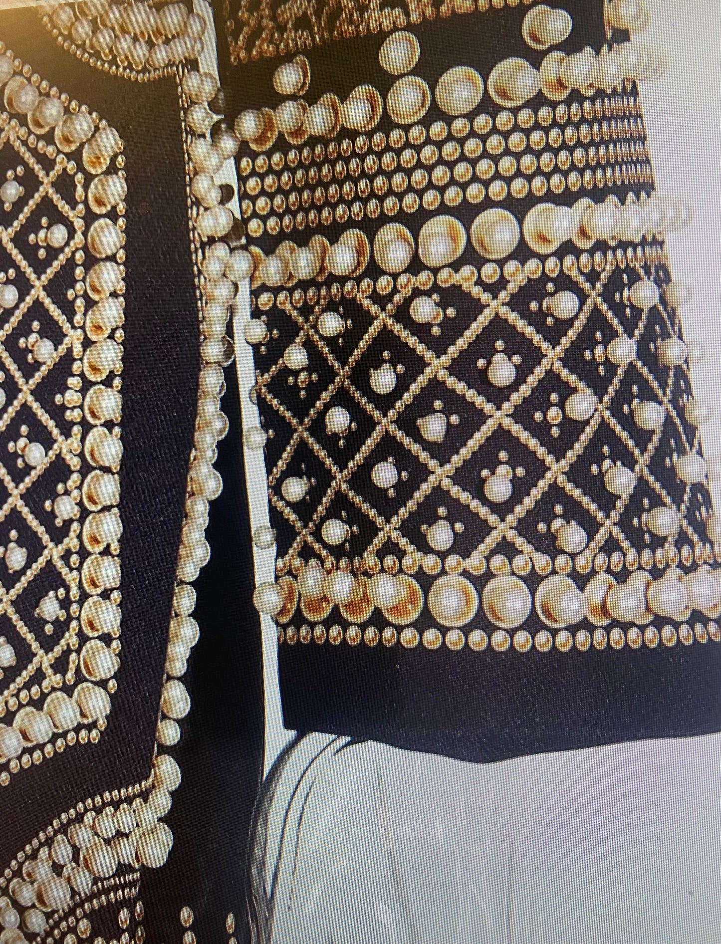 Beaded V-Neck Long-Sleeve Trench Coat for Women